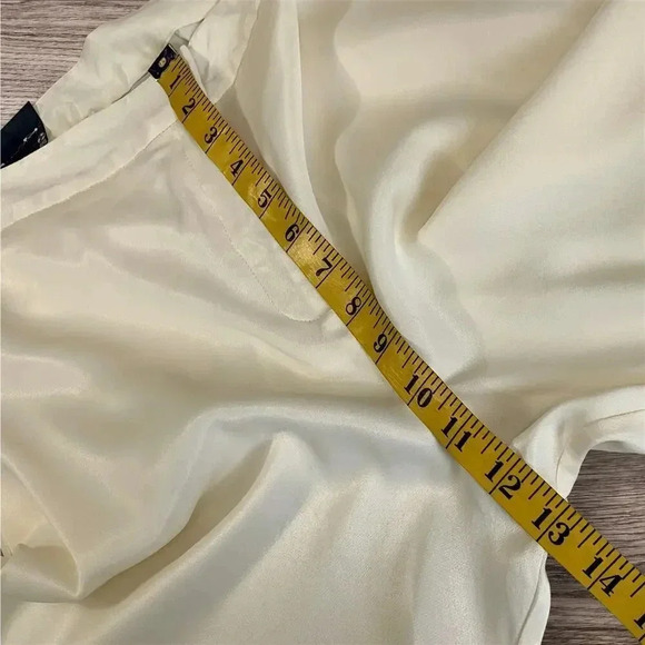 Worthington New Rayon Silky Bermuda High Rise Dress Shorts Size 12 W34 Cream - Picture 11 of 13